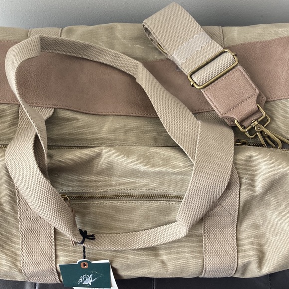 HEARTH & HAND Magnolia Canvas Travel Duffel Bag Khaki - Picture 6 of 14
